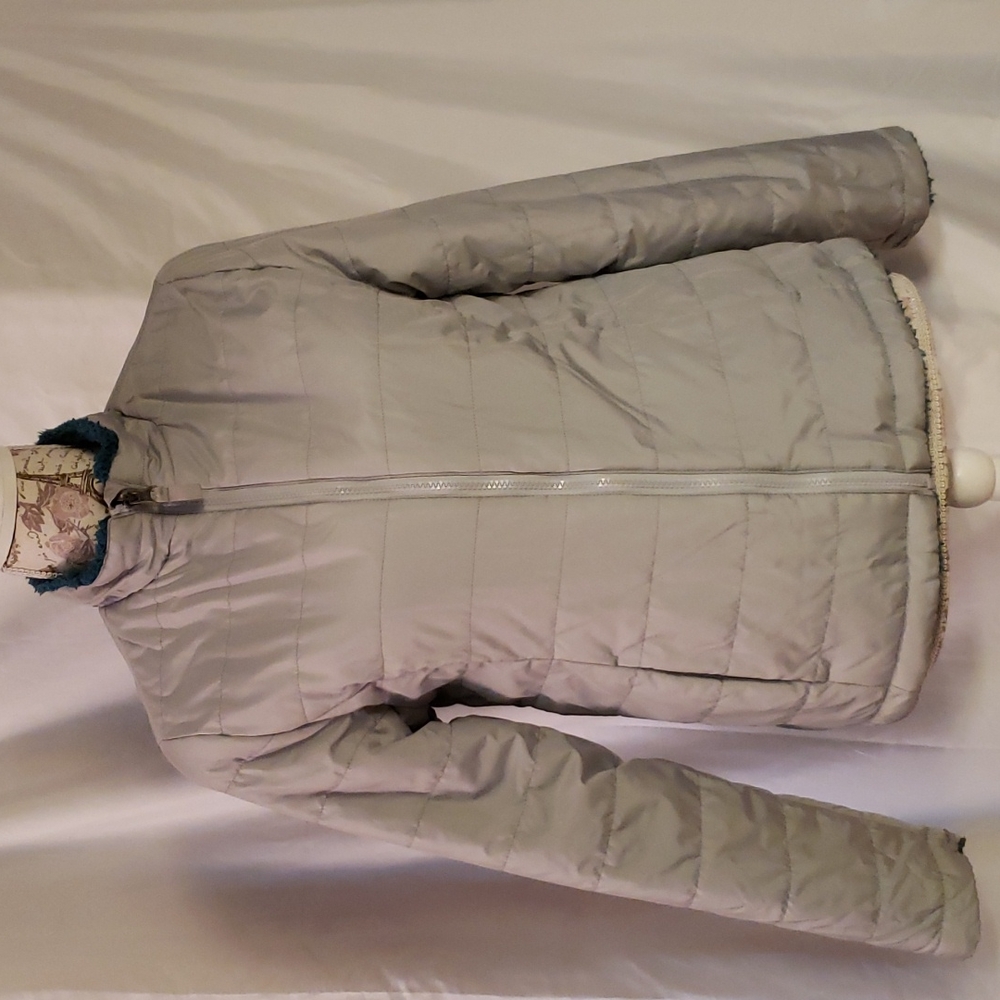 Jacket  , reversible, gray/teal size xxl/2xg(18)